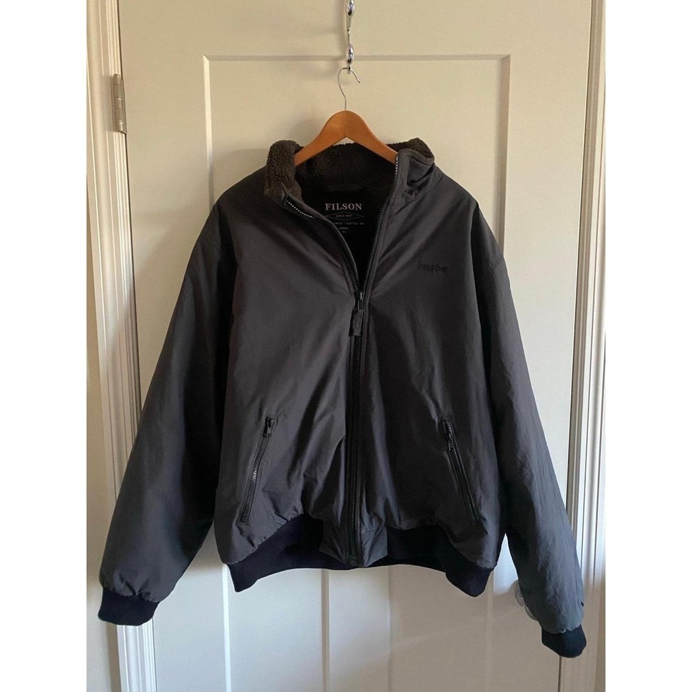 CC Filson Jacket XL Faded Black Sherpa Lined Coat R2